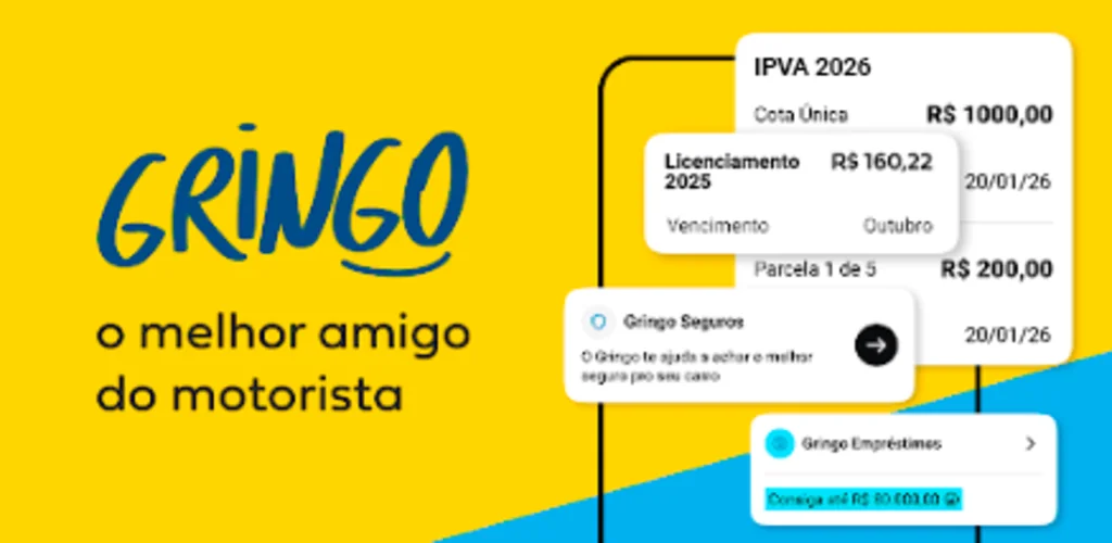 Gringo: Licenciamento, IPVA + app cover art for Android