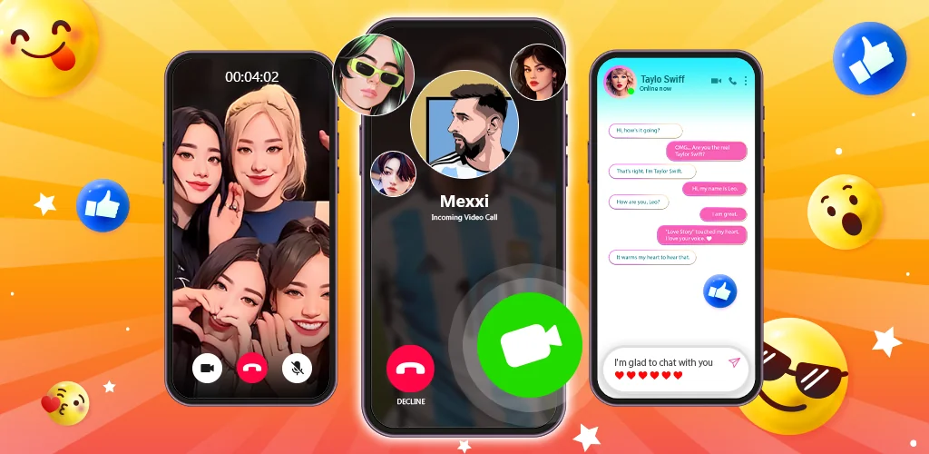 Idol Prank Video Call & Chat game cover art for Android