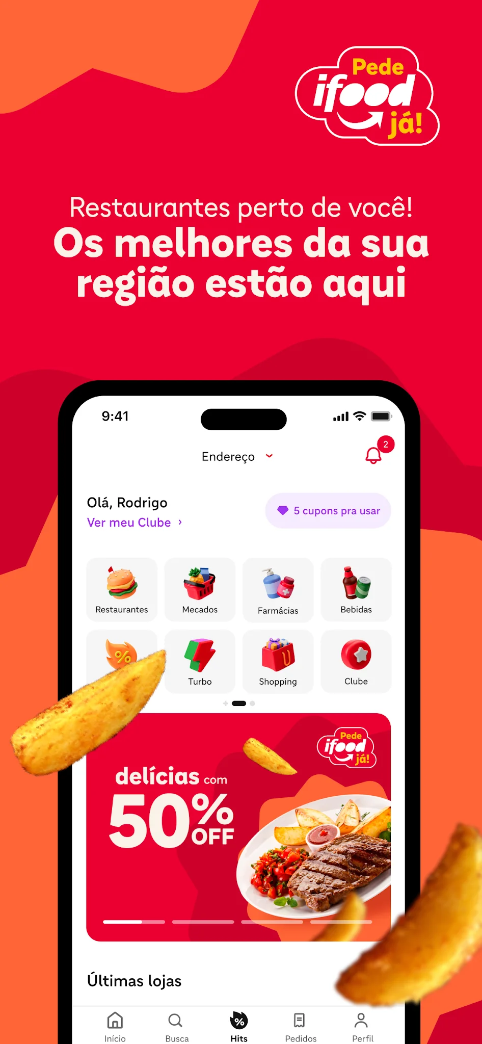 Capture d'écran iFood comida e mercado em casa 2