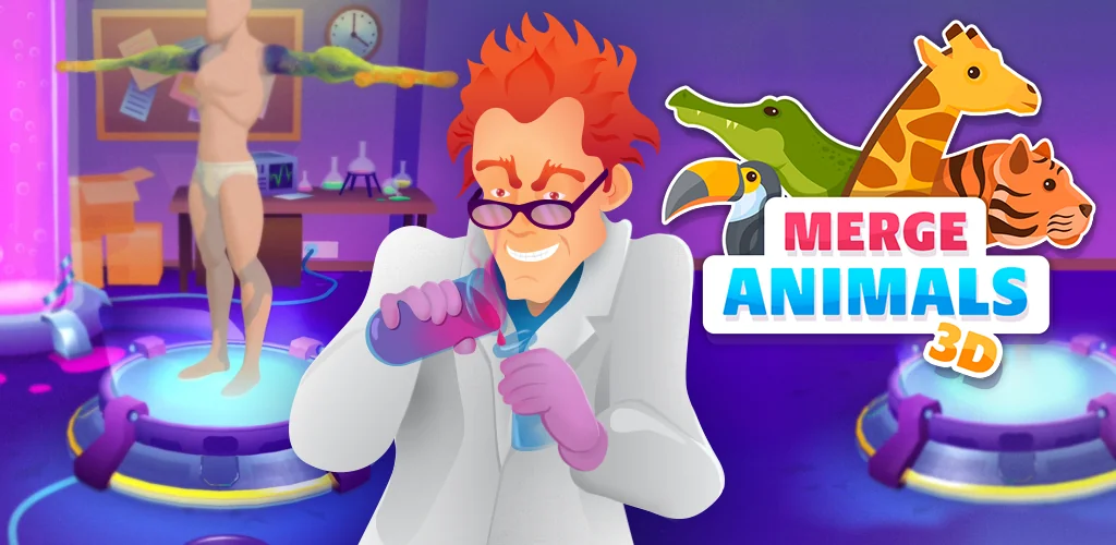 Merge Animals 3D игра обложка для Android