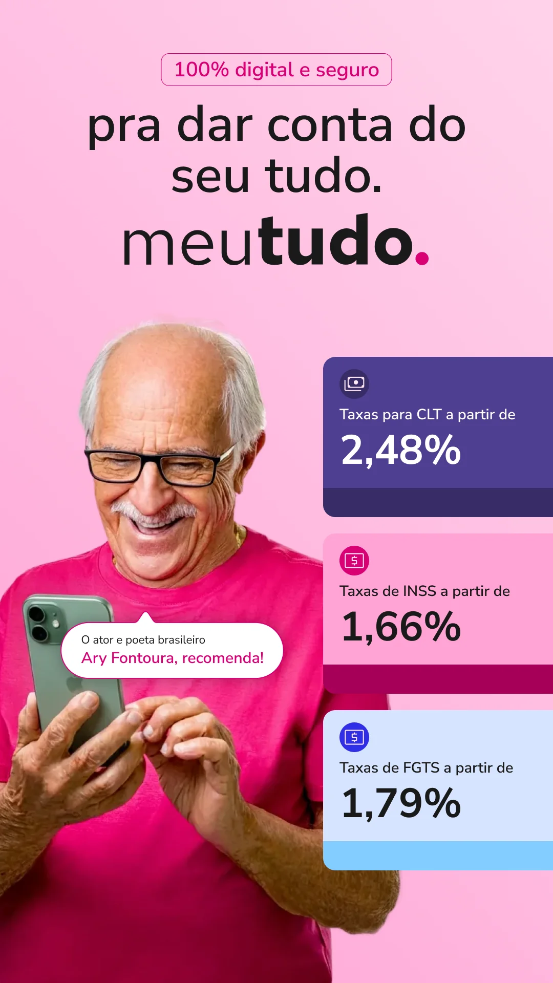 Captura de pantalla meutudo. Empréstimo CLT e INSS 1