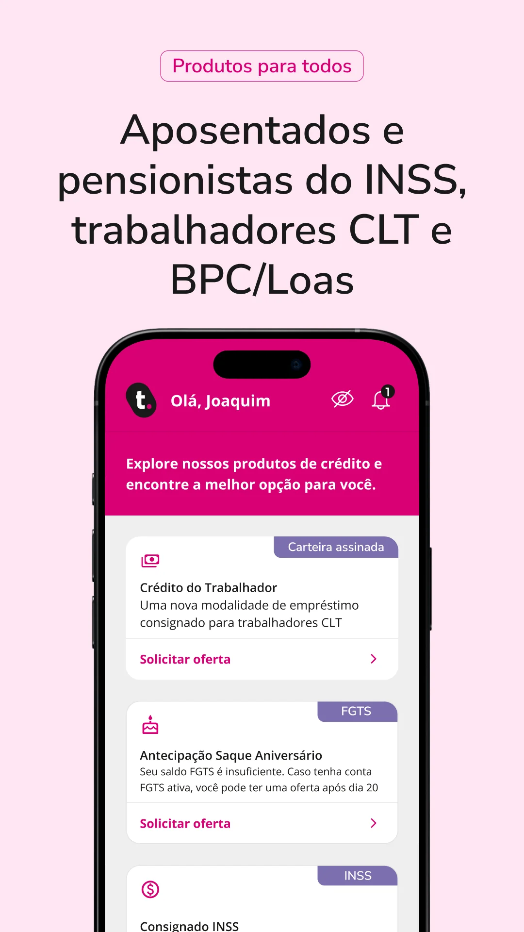 Captura de pantalla meutudo. Empréstimo CLT e INSS 5