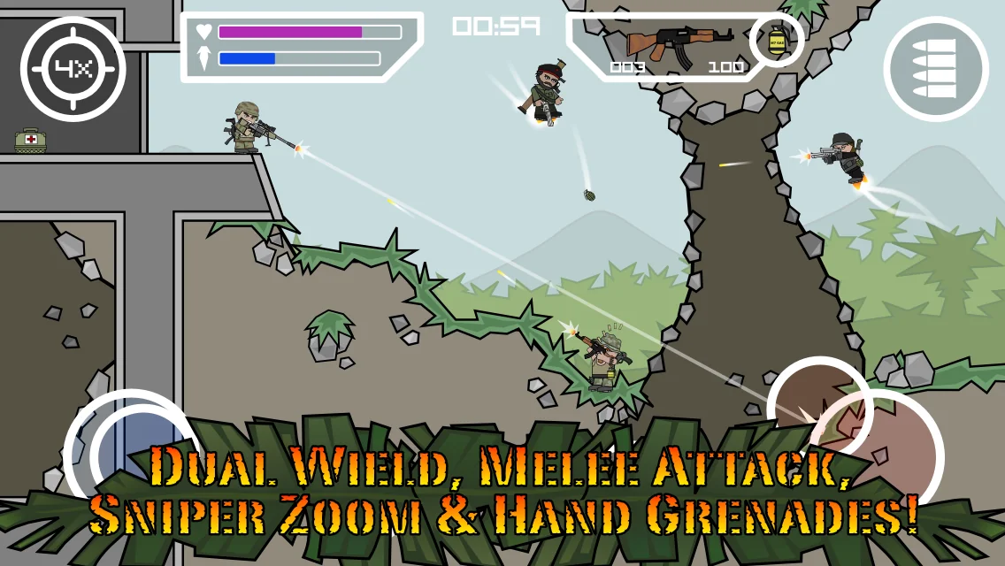 لقطة شاشة Mini Militia Classic : DA2 MMC %د