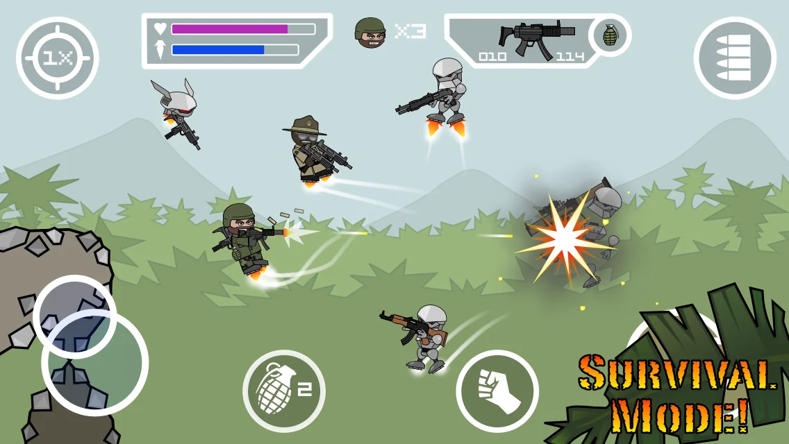 لقطة شاشة Mini Militia Classic : DA2 MMC %د
