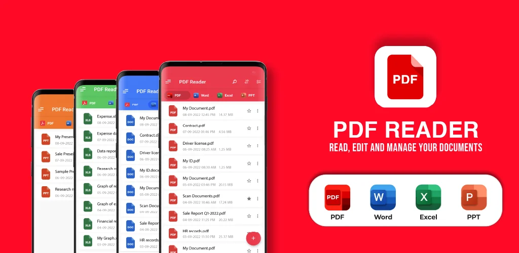 PDF Reader – PDF Viewer برنامج غلاف فني للأندرويد