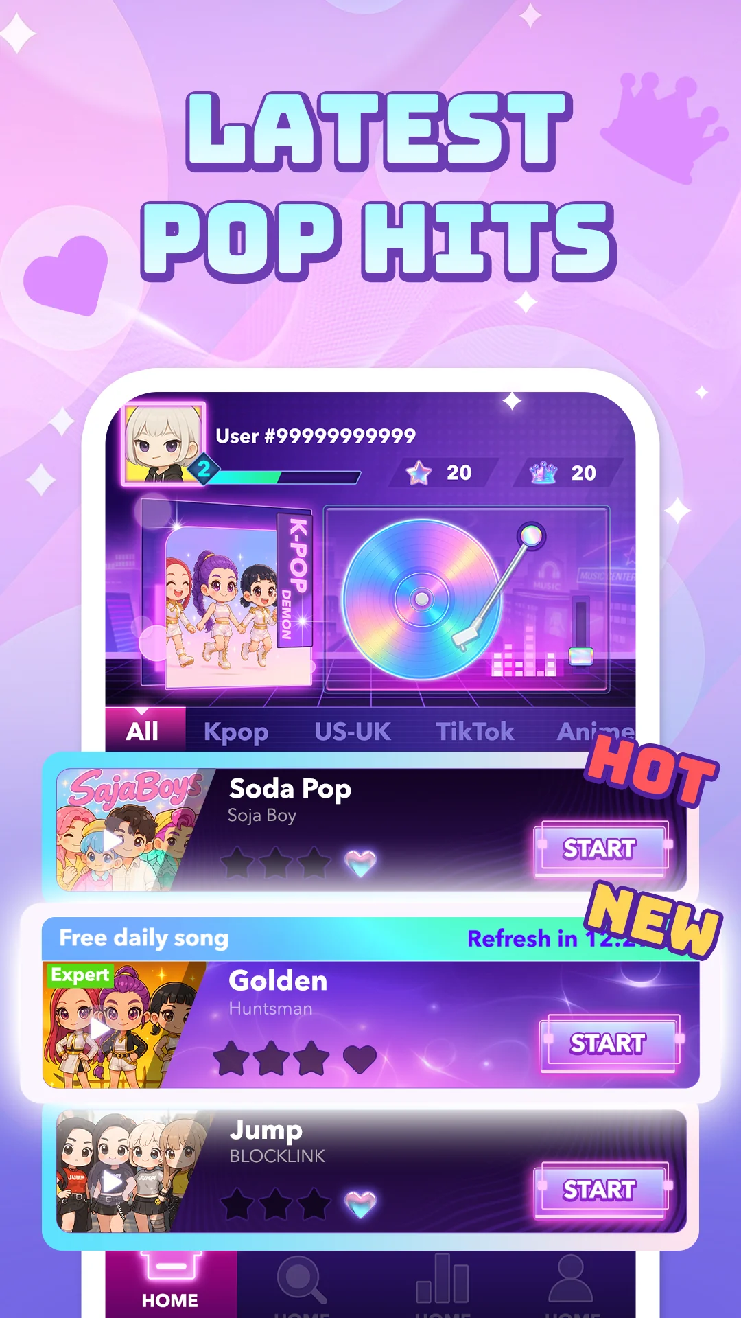 Schermata Pop Piano: Giochi Musica 2
