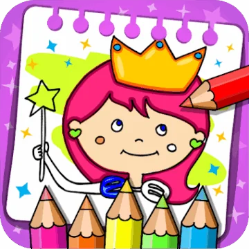 ไอคอน เจ้าหญิง - สมุดระบายสีและเกม