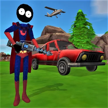 Stick Superhero Icono