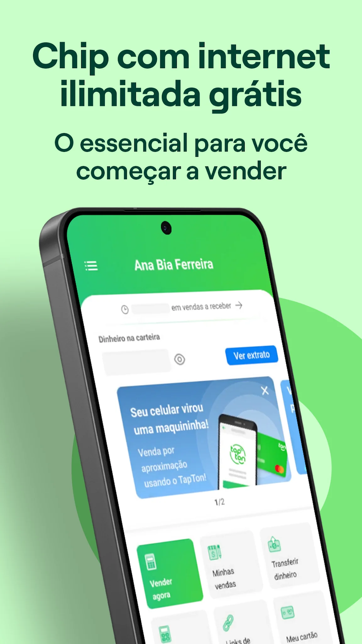 Скриншот Ton: maquininha, tap e conta 6
