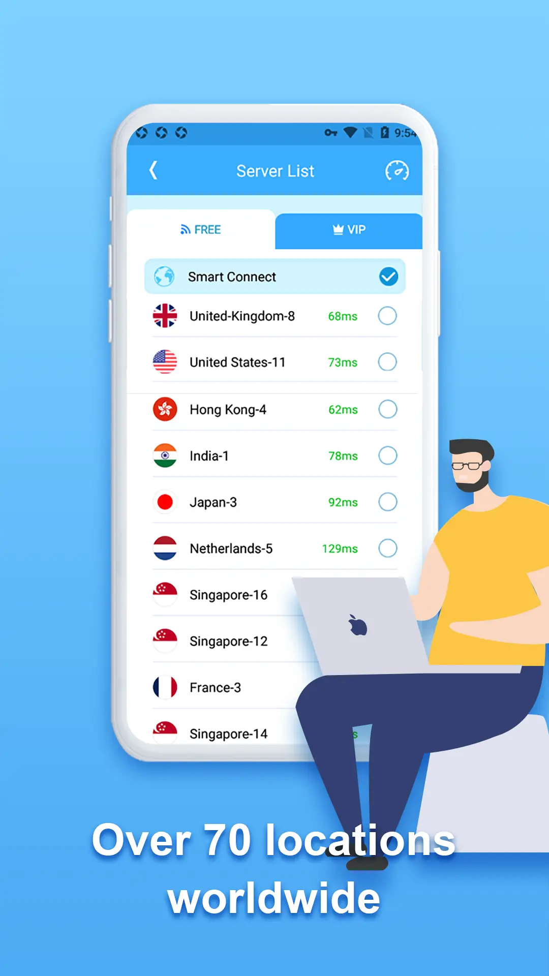 Capture d'écran Speedy Quark VPN - VPN Master 3