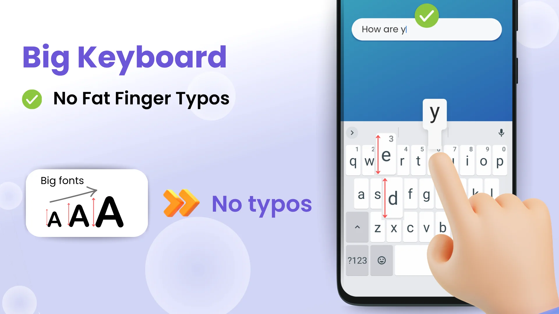 ภาพหน้าจอ Big Keyboard: Easy Homescreen 1