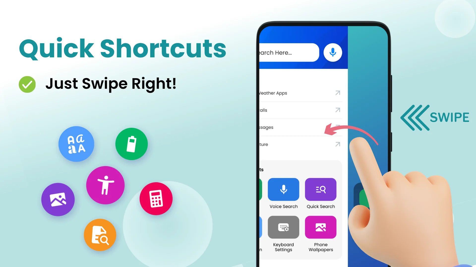 ภาพหน้าจอ Big Keyboard: Easy Homescreen 3