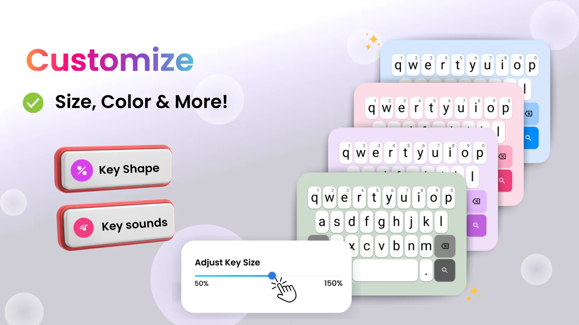 ภาพหน้าจอ Big Keyboard: Easy Homescreen 4