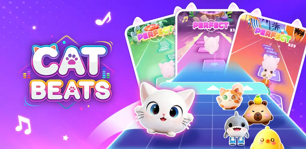 Cat Beats - Tiles Music Games 游戏 Android 封面艺术