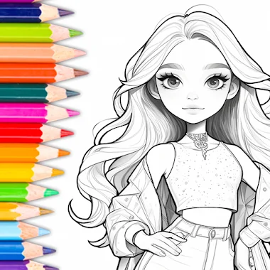 Doll Color: Princess Coloring ikon