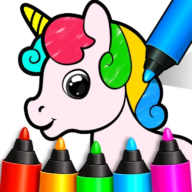 Drawing Games: Draw & Color Icon