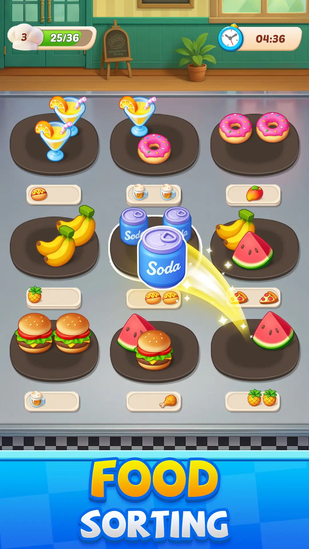 Captura de pantalla Ordena Comida: Puzzle 4