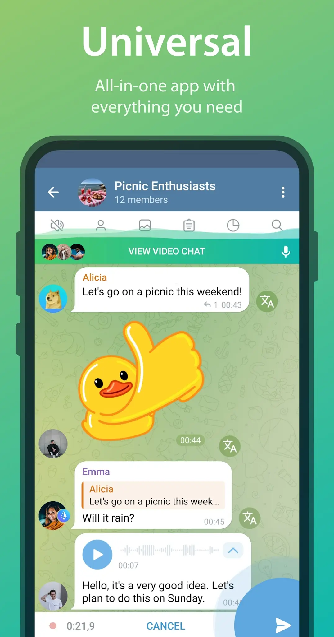 Schermata iMe: Messenger AI Sicuro 3