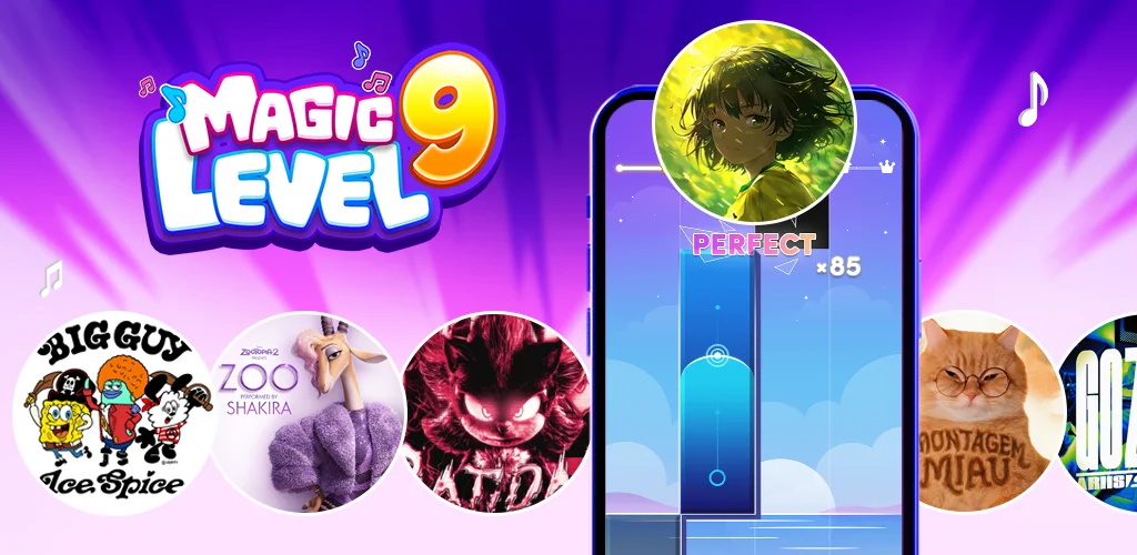 Magic Level 9: jeux de musique jeu cover art for Android