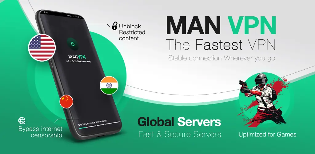 Man VPN - Secure VPN Proxy aplicativo arte da capa para Android