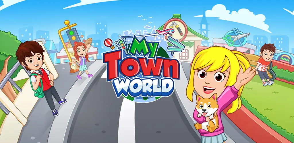 My Town World: Ngôi nhà Búp trò chơi Hình ảnh bìa cho Android