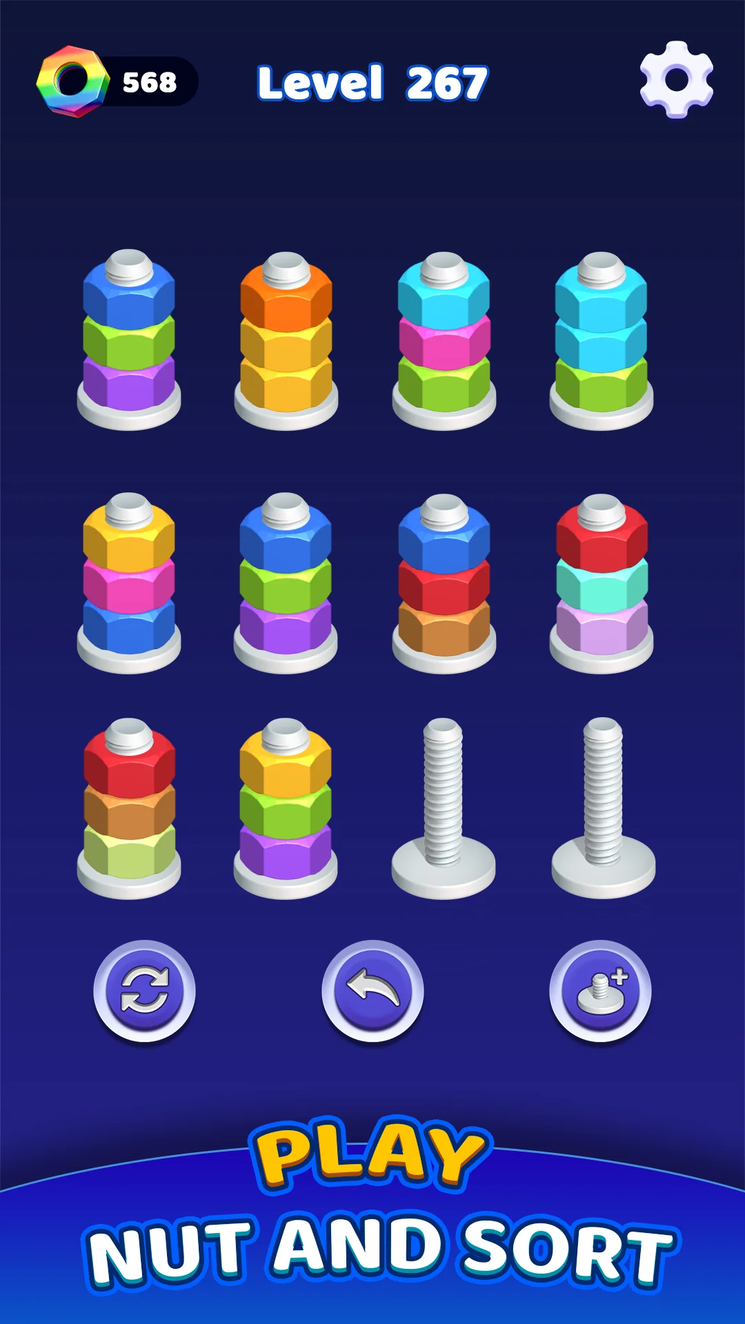 Снимка на екрана Nut Sort Color - Sorting Games 1