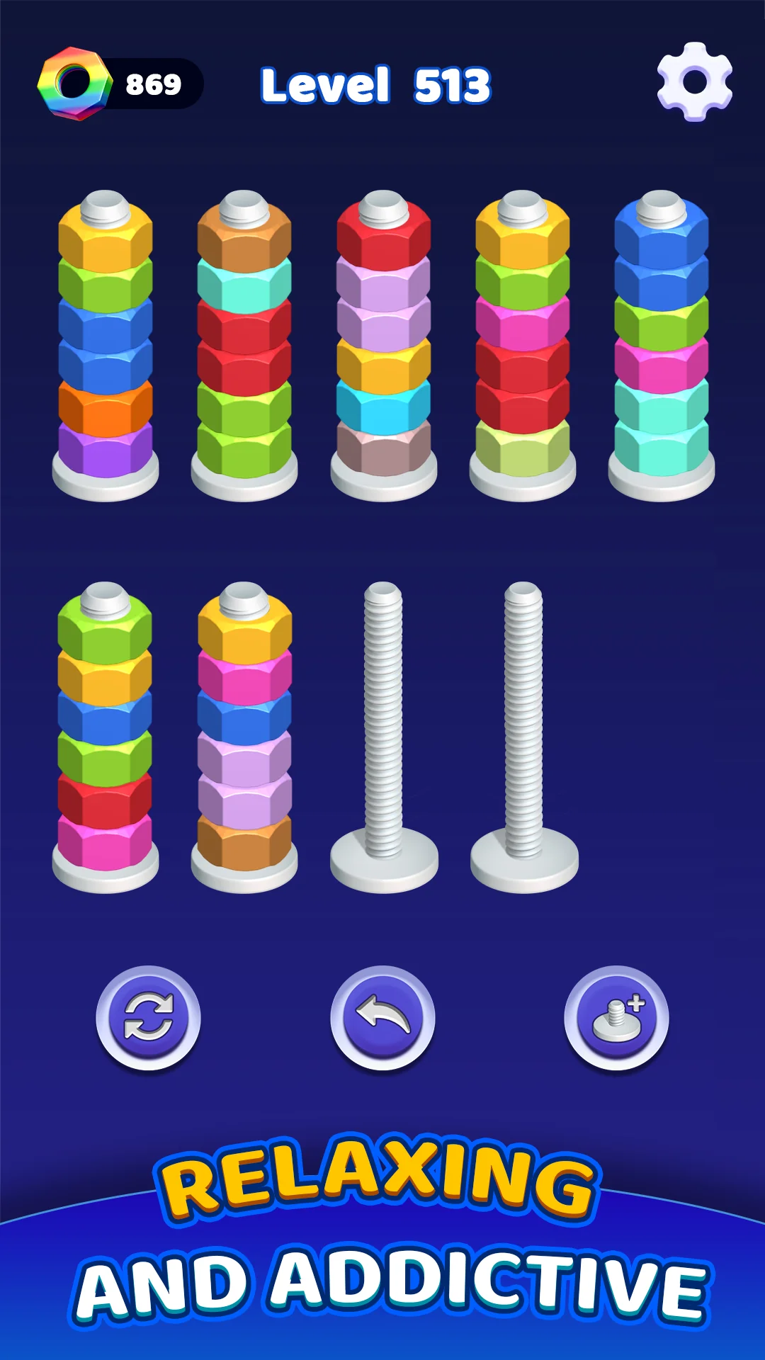 Снимка на екрана Nut Sort Color - Sorting Games 2