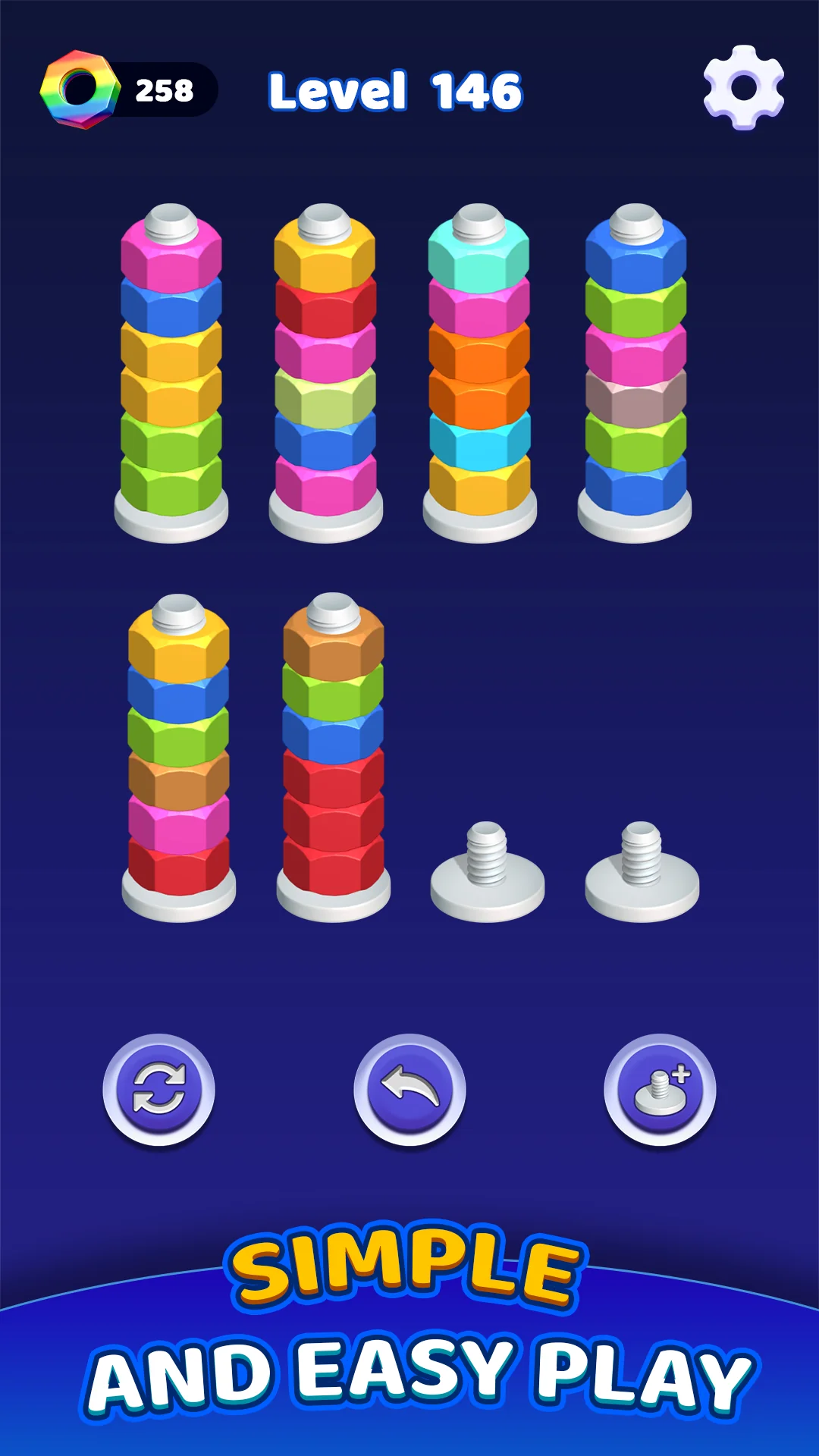 Снимка на екрана Nut Sort Color - Sorting Games 3