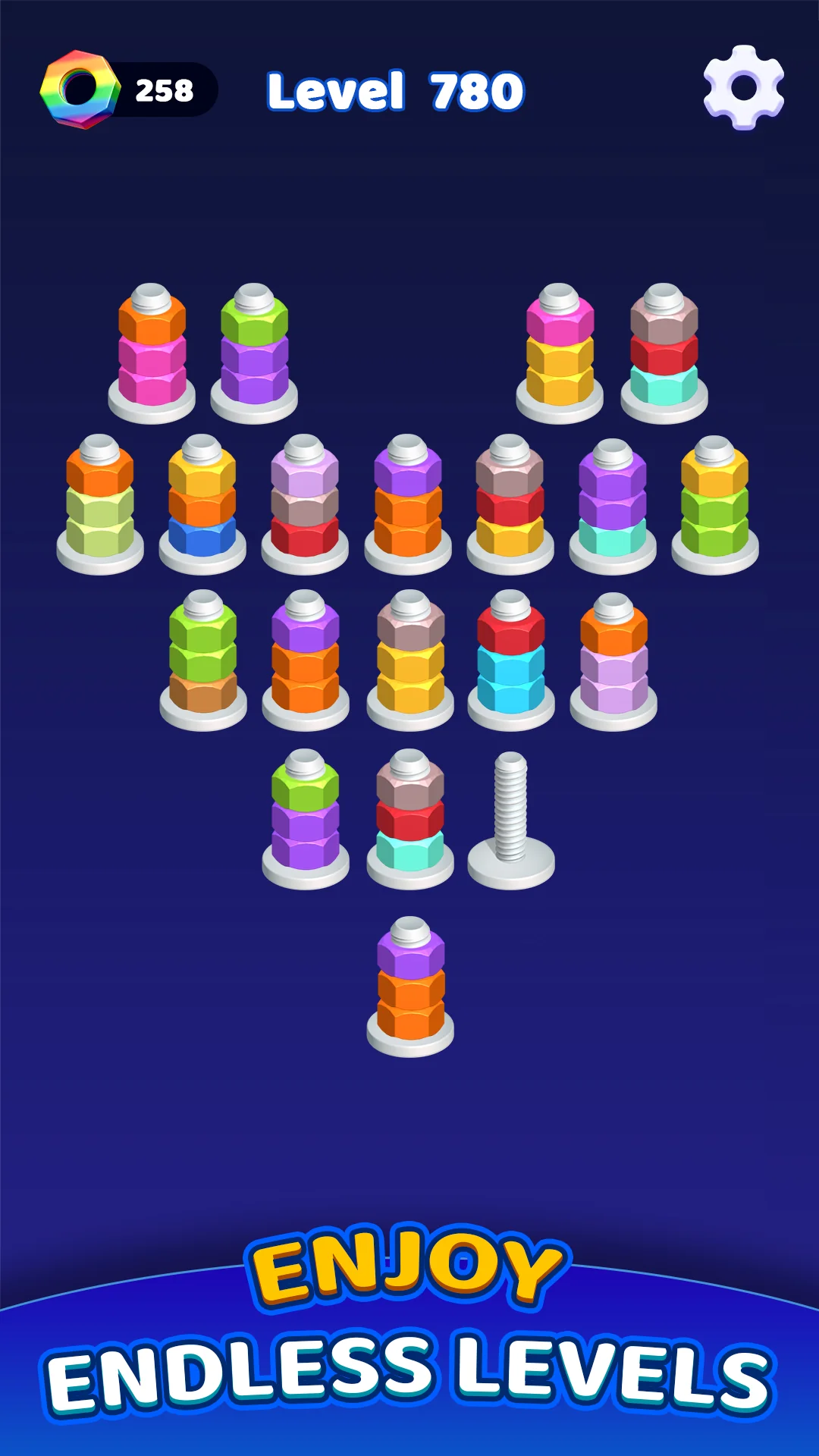 Снимка на екрана Nut Sort Color - Sorting Games 6