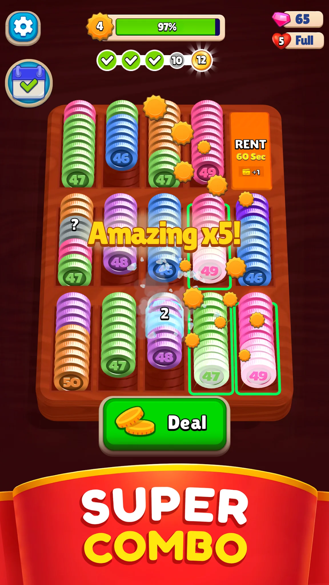 Screenshot Pocket Sort: Münzrätsel 4