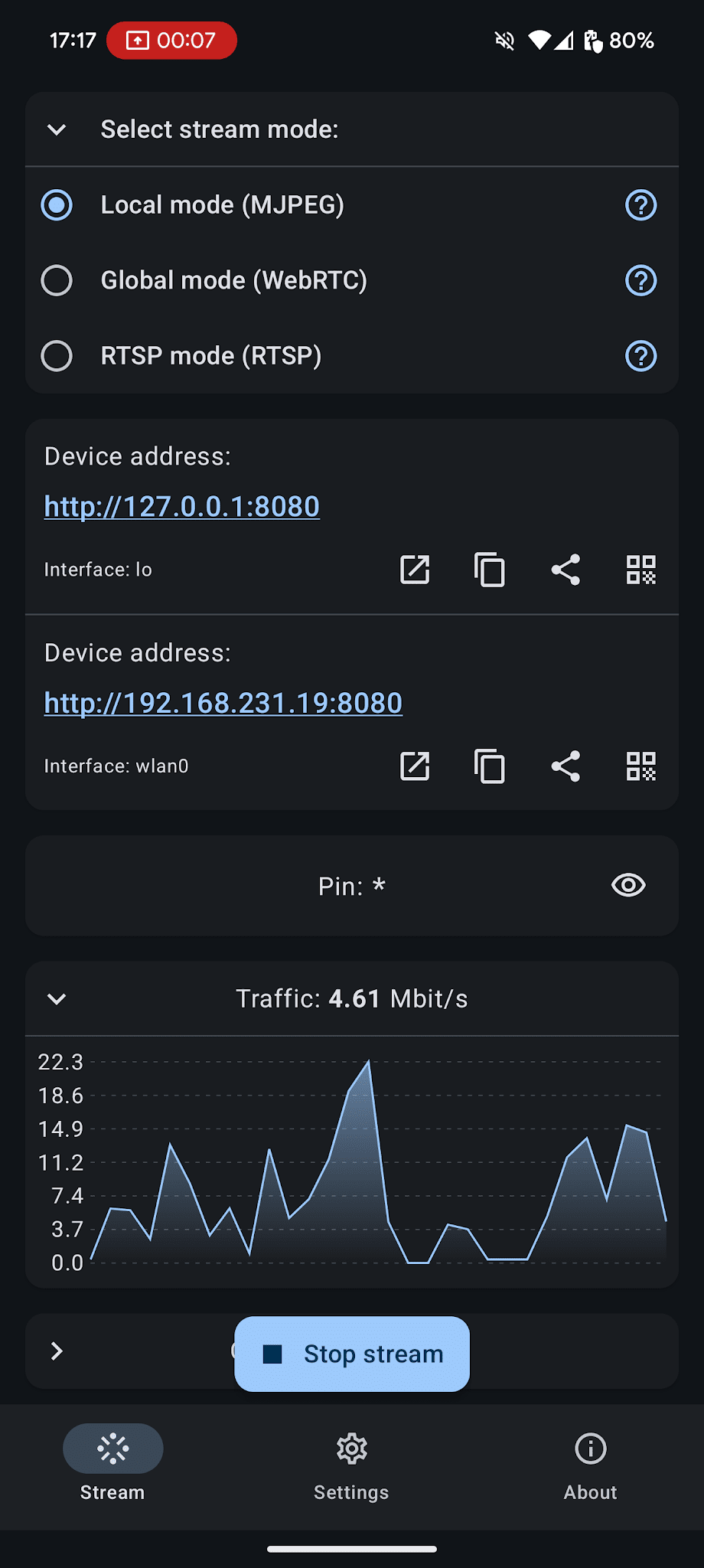 Screenshot ScreenStream 1