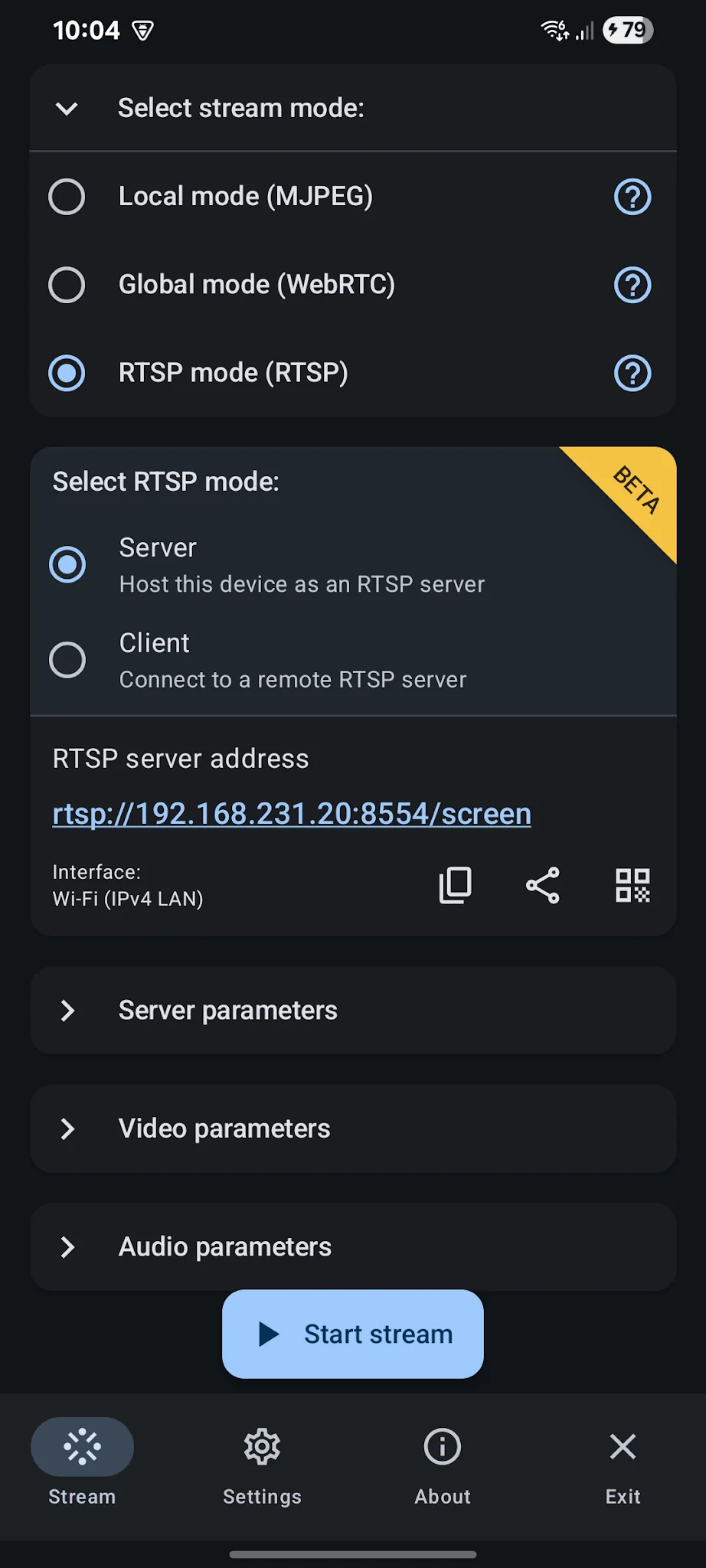 Screenshot ScreenStream 3
