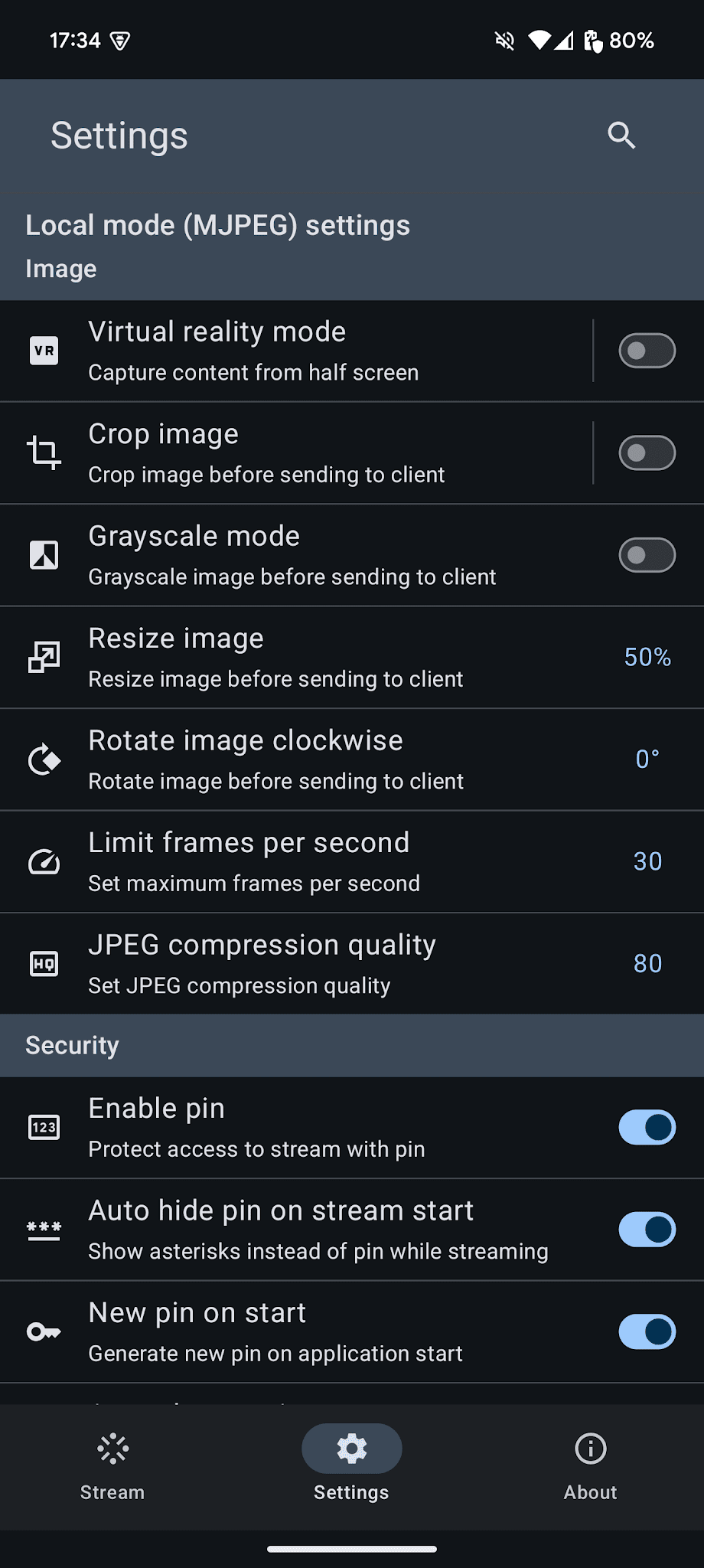 Screenshot ScreenStream 5