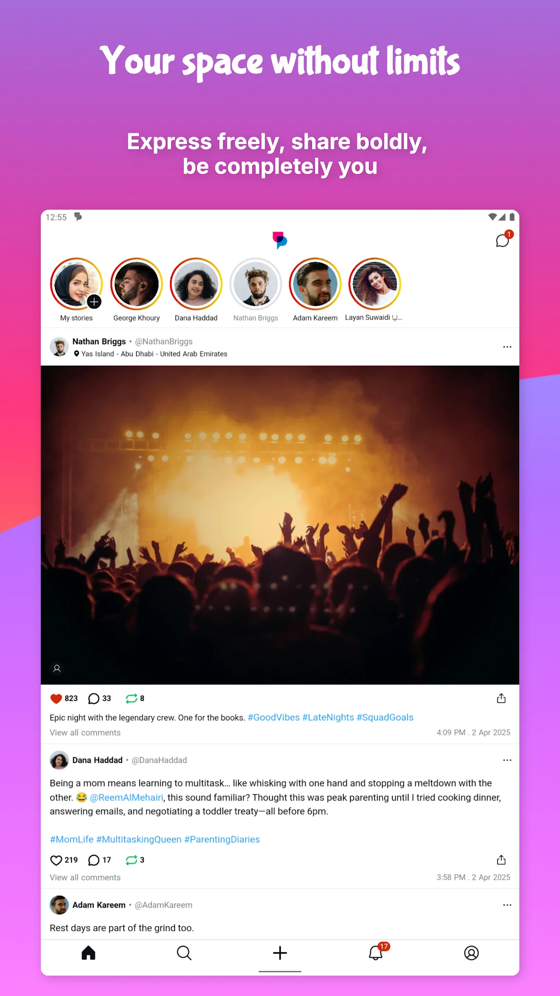Скриншот UpScrolled 8