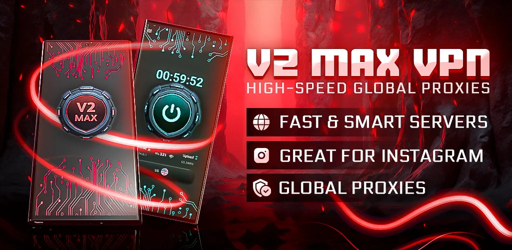 V2 MAX VPN приложение обложка для Android