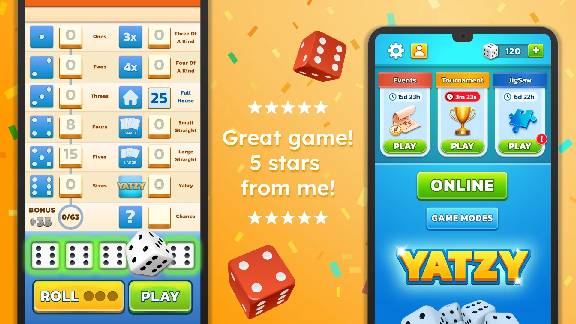 ภาพหน้าจอ Yatzy - Fun Classic Dice Game 2