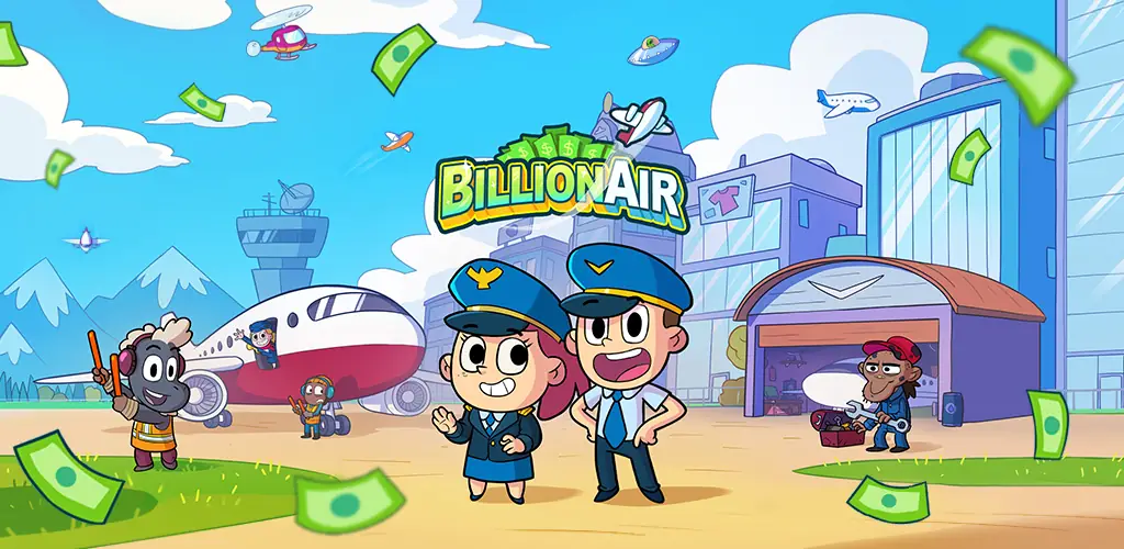 Airport BillionAir Idle Tycoon игра обложка для Android