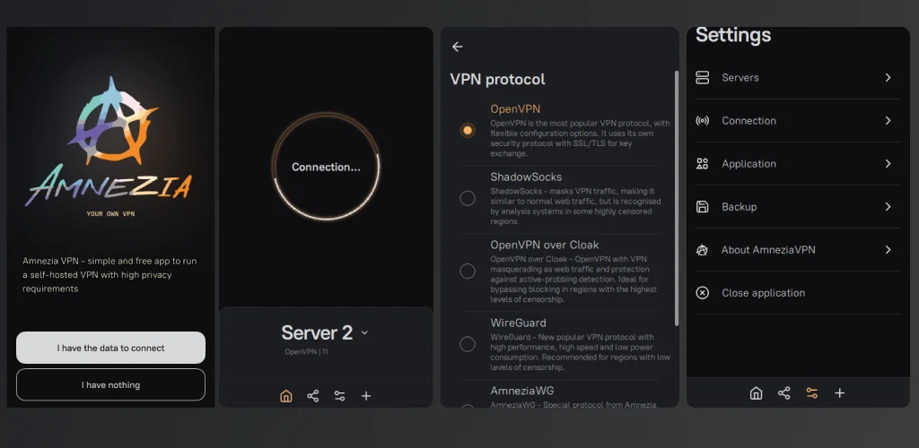 Screenshot Amnezia VPN 1