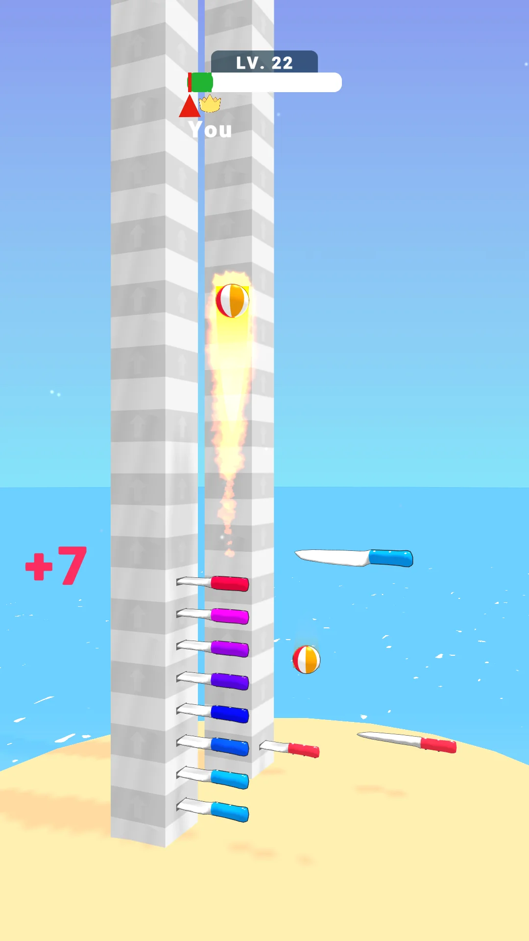 لقطة شاشة Ball Up: Knife Racing %د