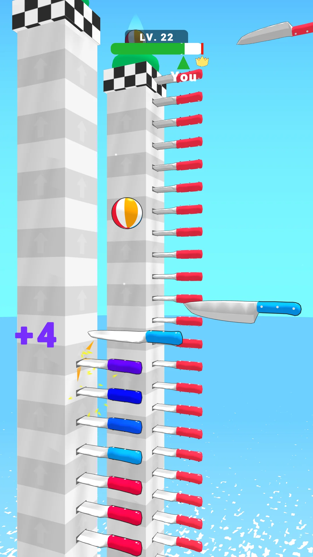 لقطة شاشة Ball Up: Knife Racing %د