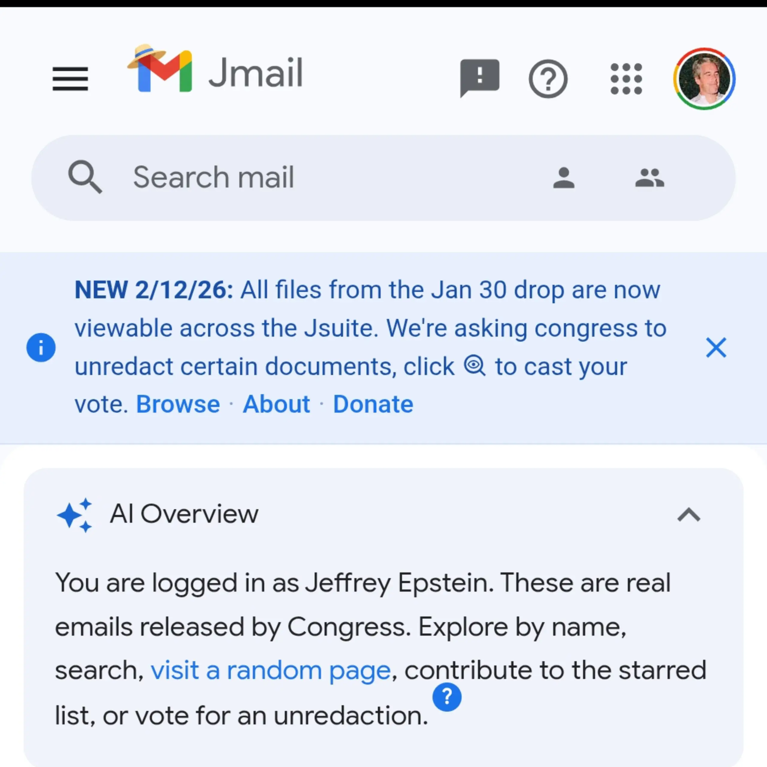 Скриншот Epstein Files 2