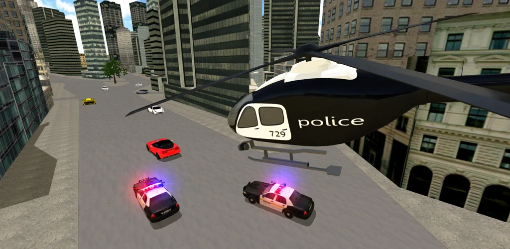 Police Helicopter Simulator juego carátulas para Android