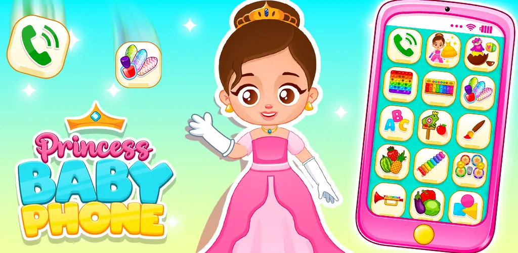 Princess Baby Phone Game trò chơi Hình ảnh bìa cho Android