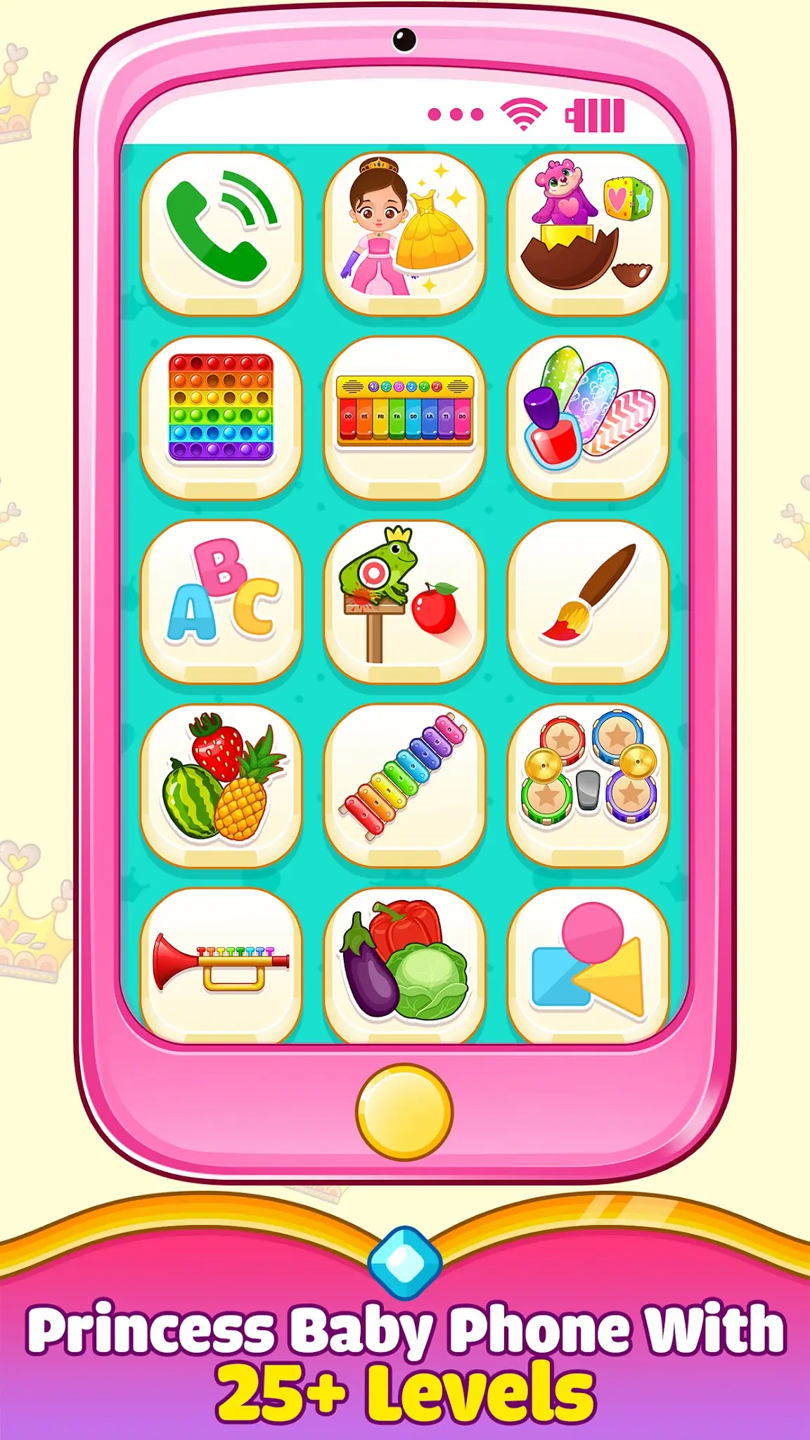 Ảnh chụp màn hình Princess Baby Phone Game 1