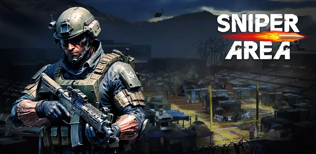 Sniper Area: Shooting games játszma, meccs borítókép Androidhoz