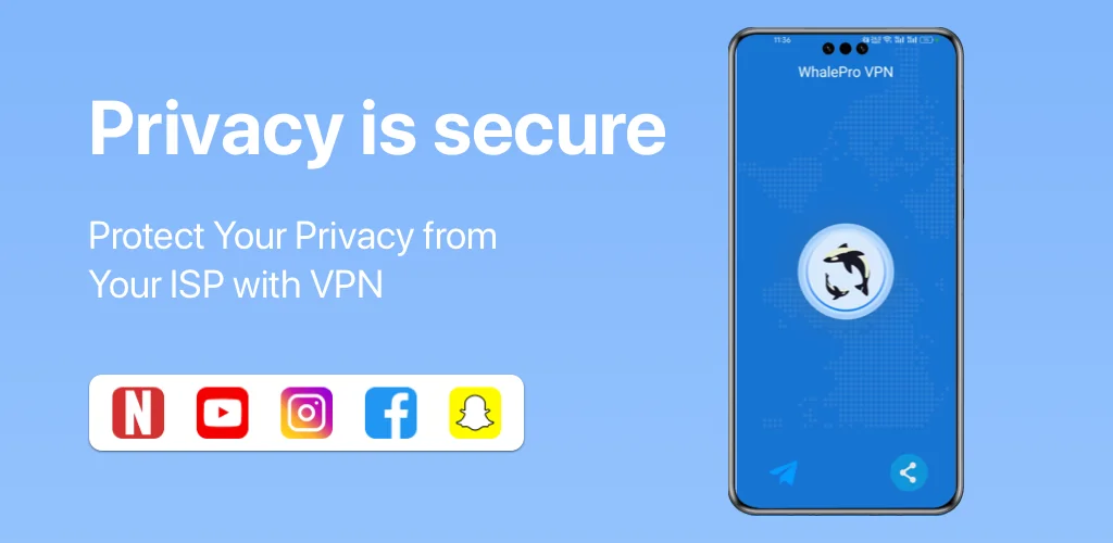 VPN-Whale VPN aplicativo arte da capa para Android