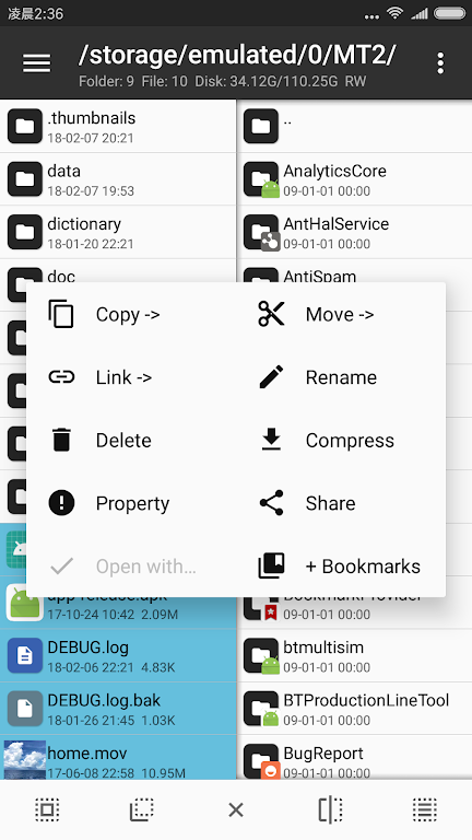 Schermata MT Manager 3