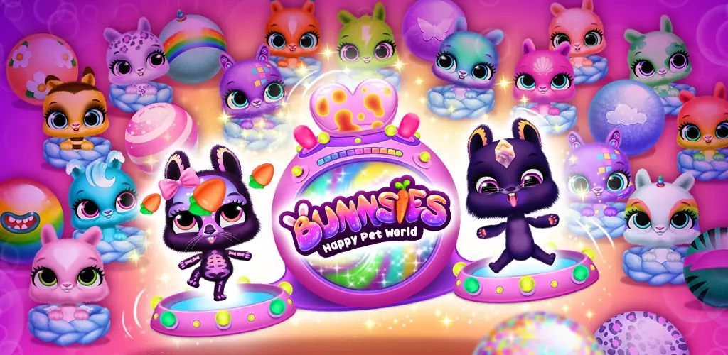 Bunnsies - Happy Pet World खेल Android के लिए कवर आर्ट