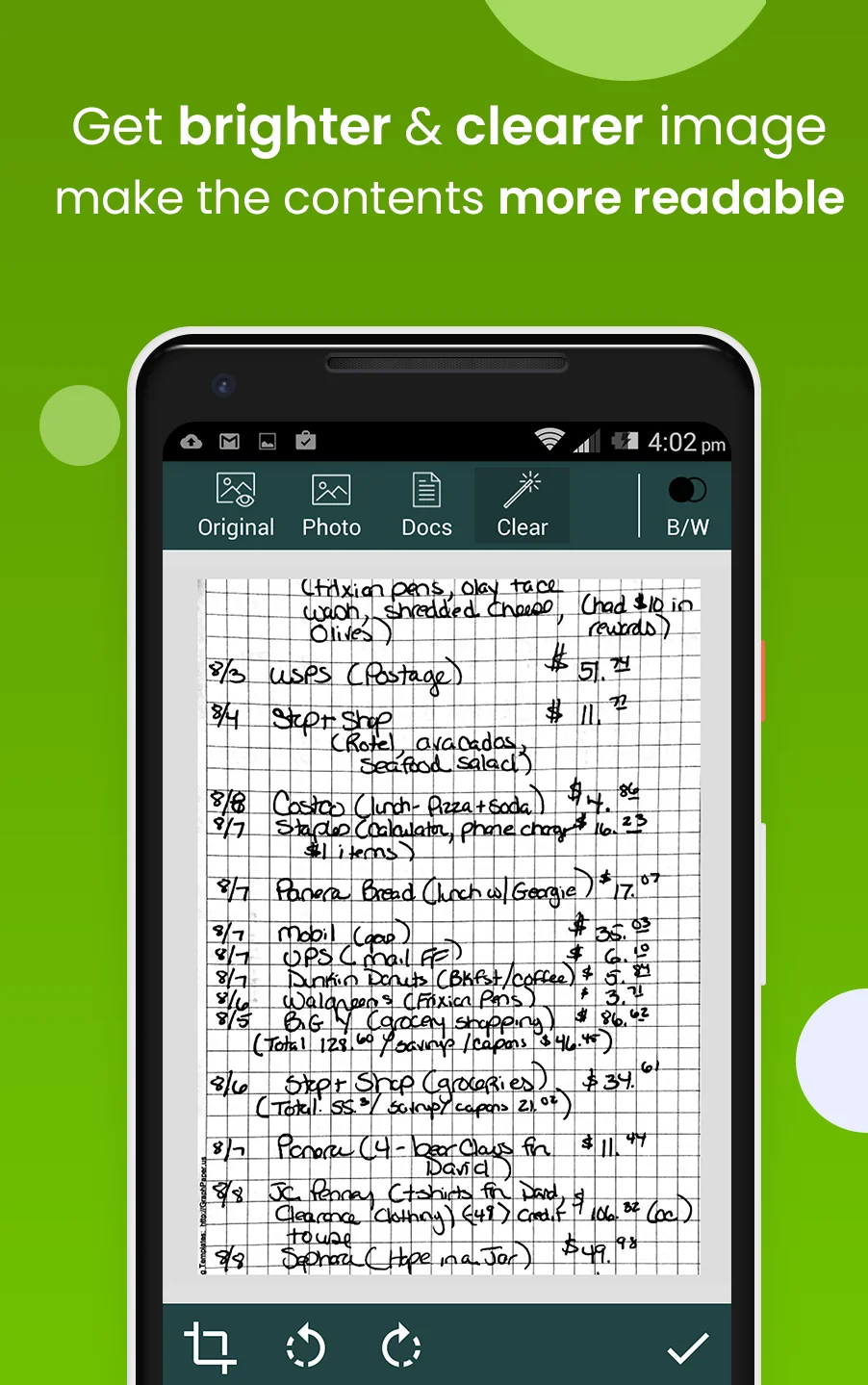 Скриншот Clear Scan - PDF Scanner App 3