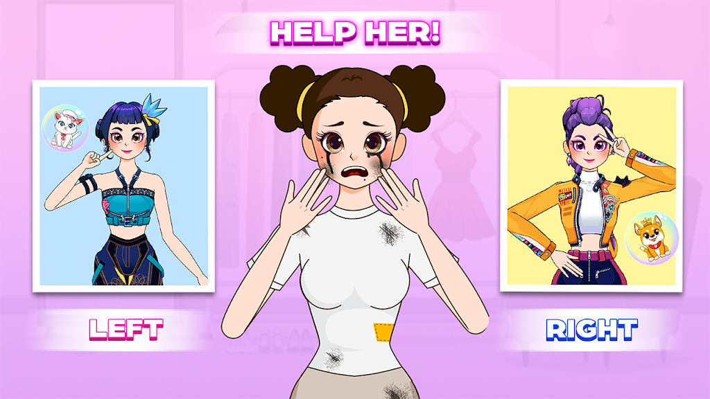 Left or Right: Star Girl Style jogo arte da capa para Android